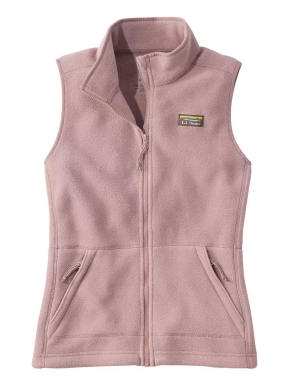 LL Bean  Women's Mountain Classic Fleece Mauve Taupe Vest - L PET